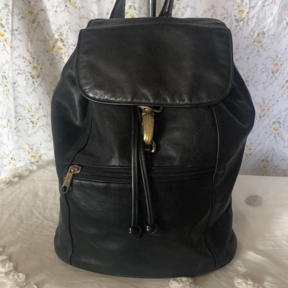 PRIVATE STASH BY SHARMASTER Leather Company black leather backpack. - Picture 3 of 14